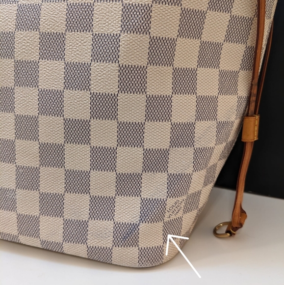 💎Authentic💎 Louis Vuitton Neverfull MM white Damier Azur - Picture 15 of 16